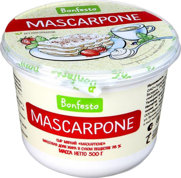 Сыр мягкий Маскарпоне Bonfesto 78% 500г
